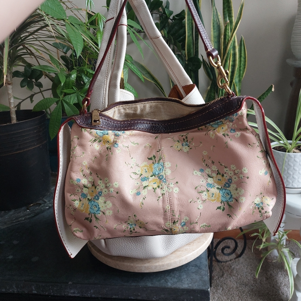 ๐คCoach 1941 Bandit 39 Chalk Hobo With Paraire Flower Saddle Print Inner Bag - Picture 15 of 15